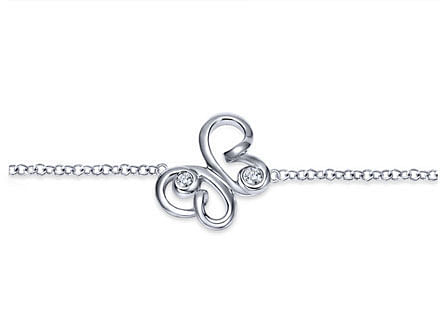 925 Silver Bracelet with White Sapphire