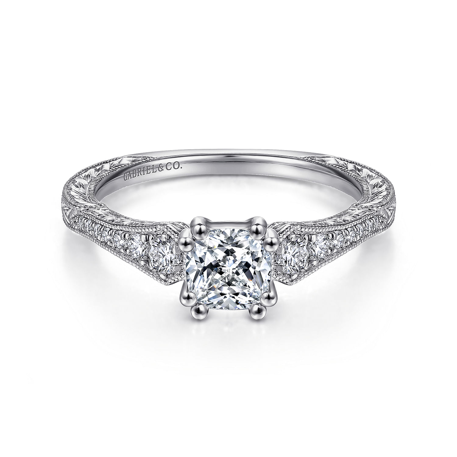 Straight Engagement Rings - Cathedral Setting - Gabriel & Co.