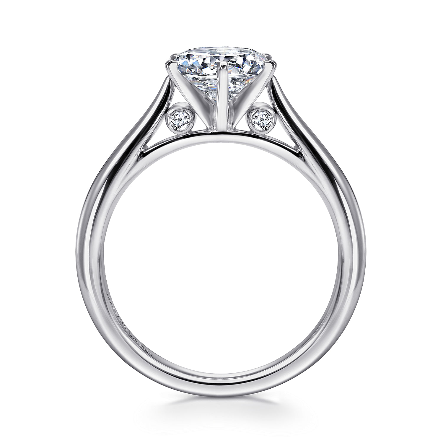 Platinum Round Diamond Engagement Ring | ER6668PT4JJ