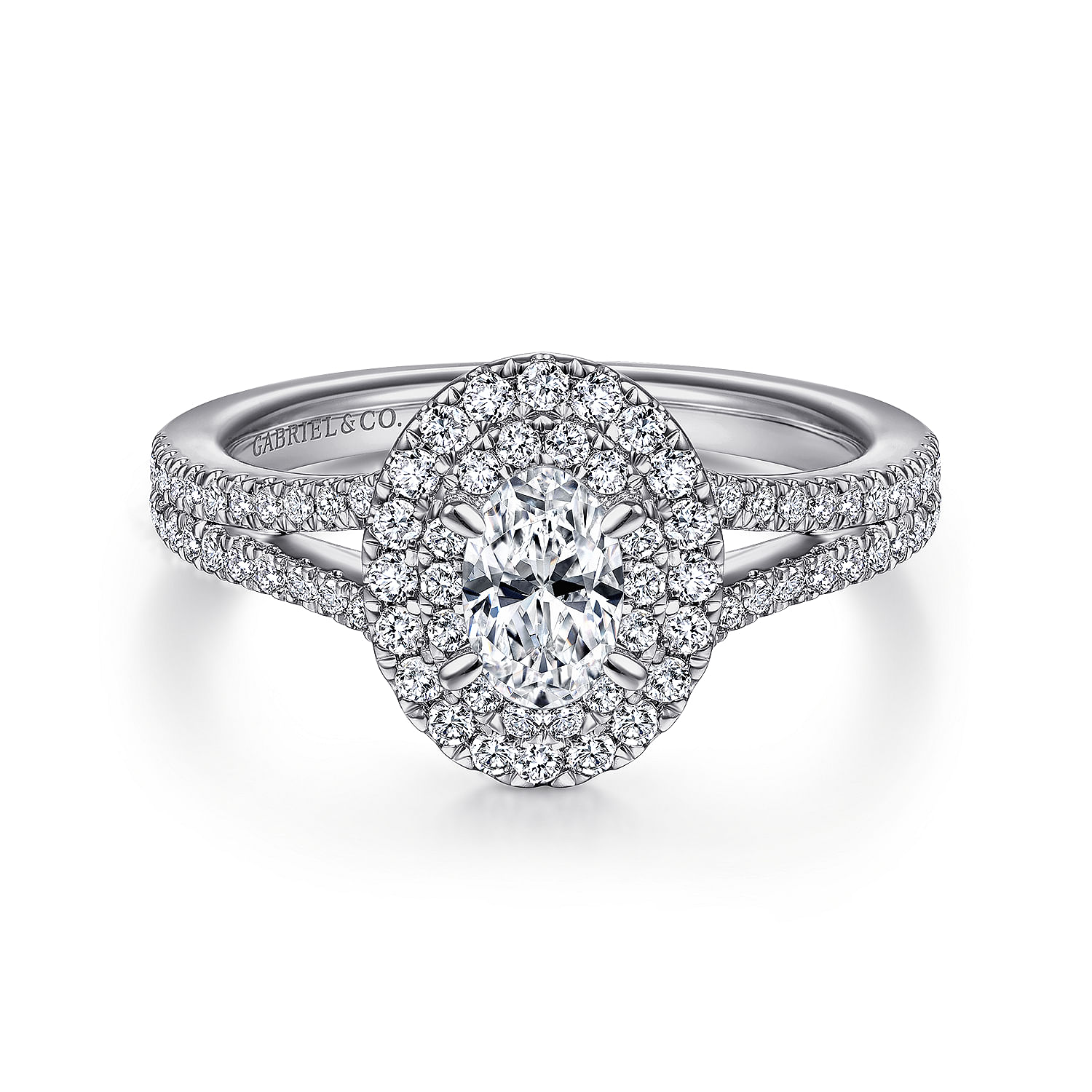 Bette - 14K White Gold Oval Diamond Engagement Ring