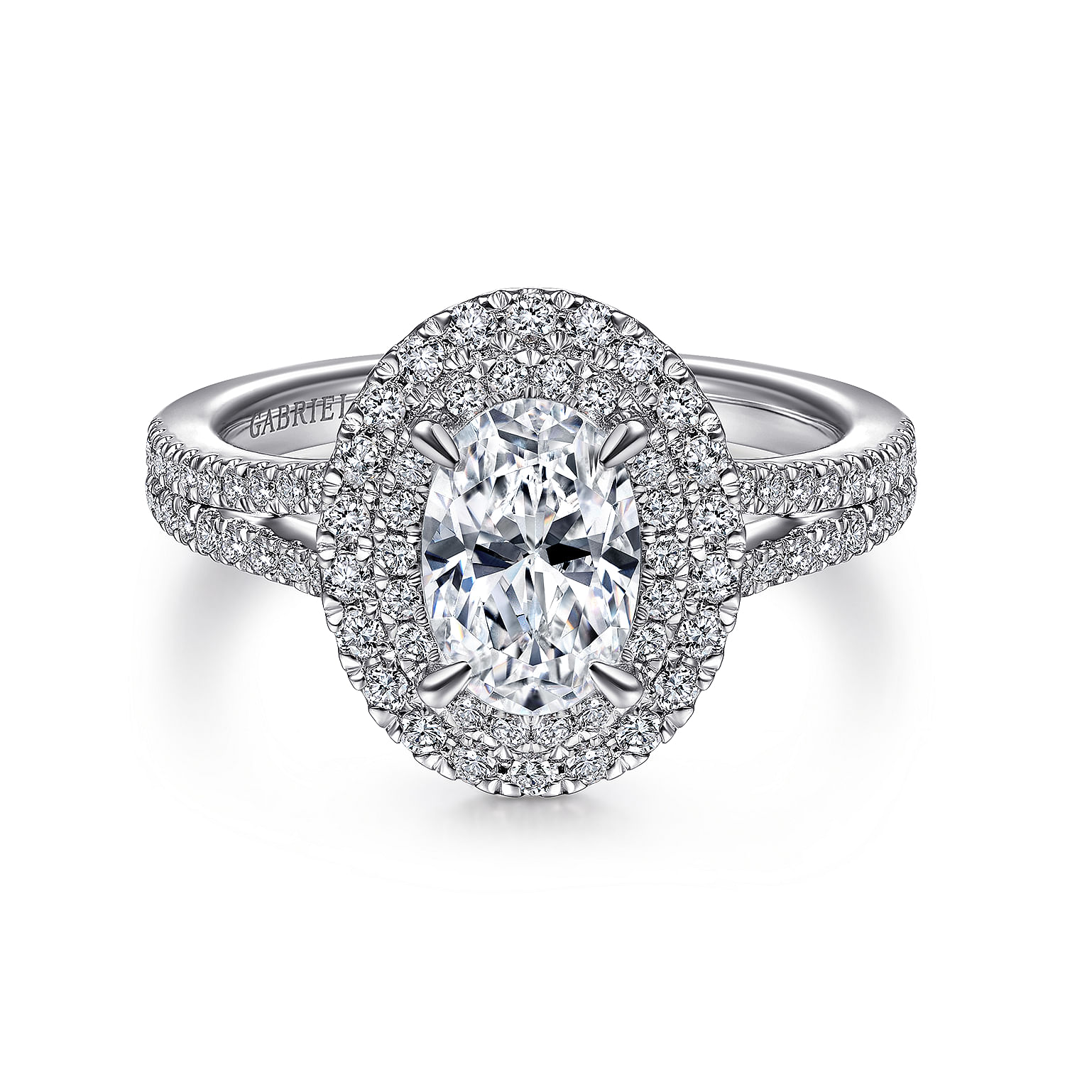 Bette - 14K White Gold Oval Diamond Engagement Ring
