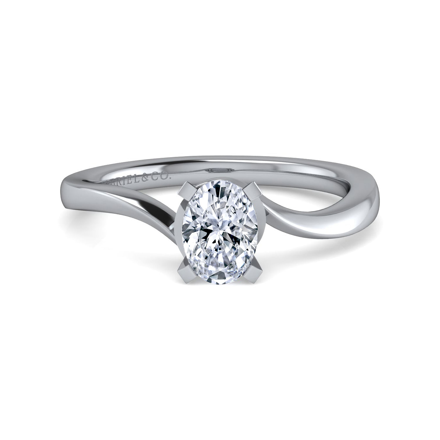 Blair - 14K White Gold Oval Diamond Engagement Ring