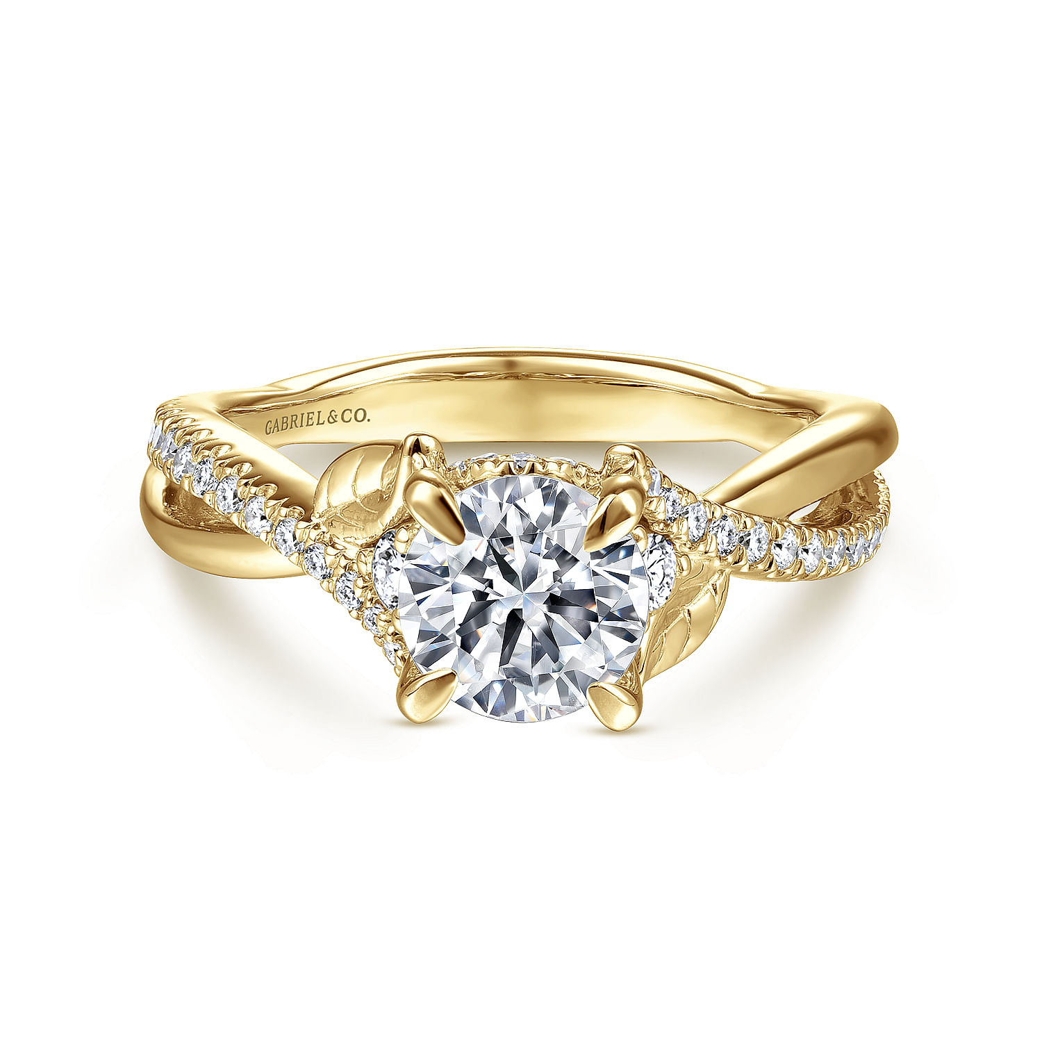 Blakely - 14K Yellow Gold Round Diamond Engagement Ring
