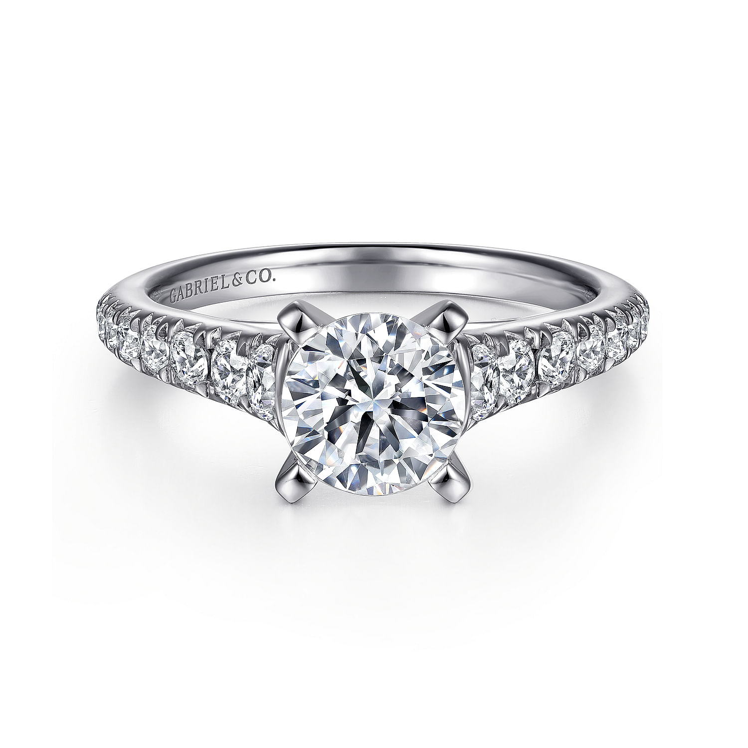 Bridget - Platinum Round Diamond Engagement Ring