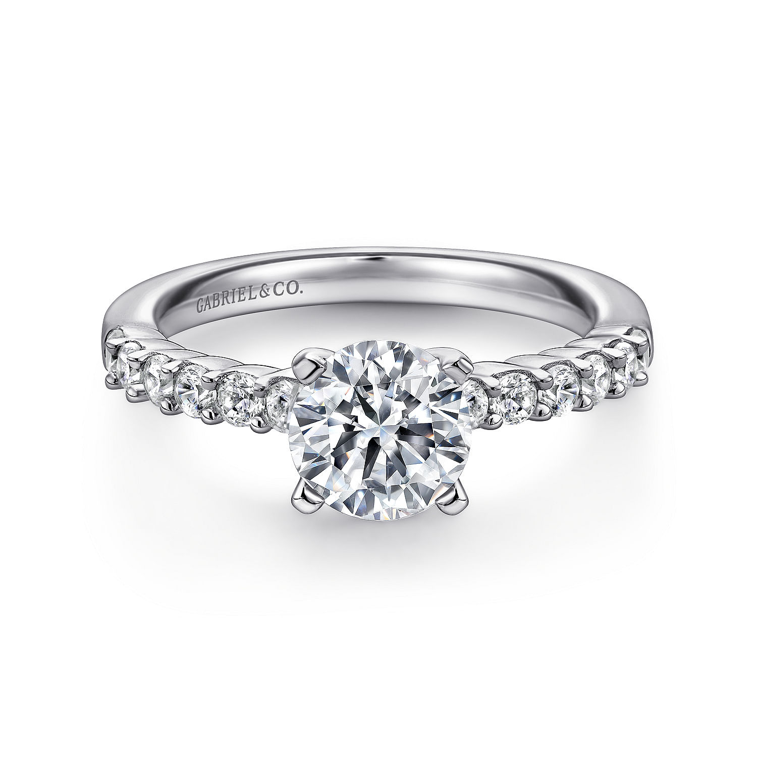 Caleigh - Platinum Round Diamond Engagement Ring