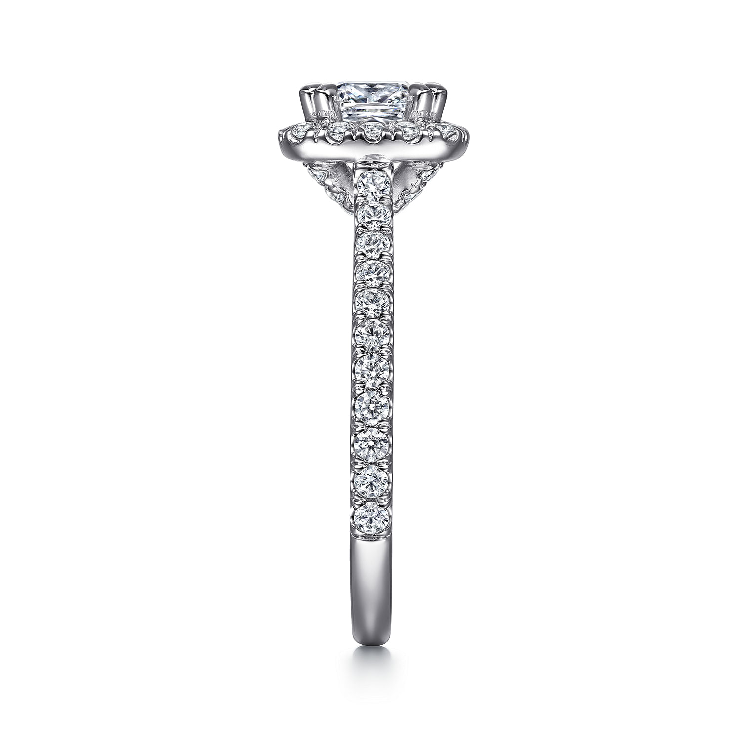 Cushion Cut Diamonds Halo Engagement Rings - Gabriel & Co.