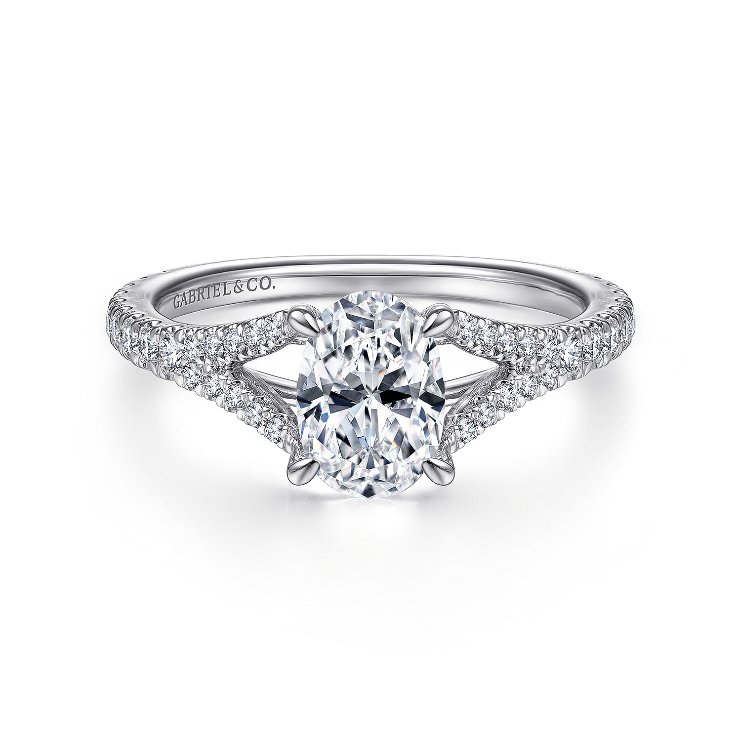 14K White Gold 3 Stone Diamond Engagement Ring | ER7539W44JJ