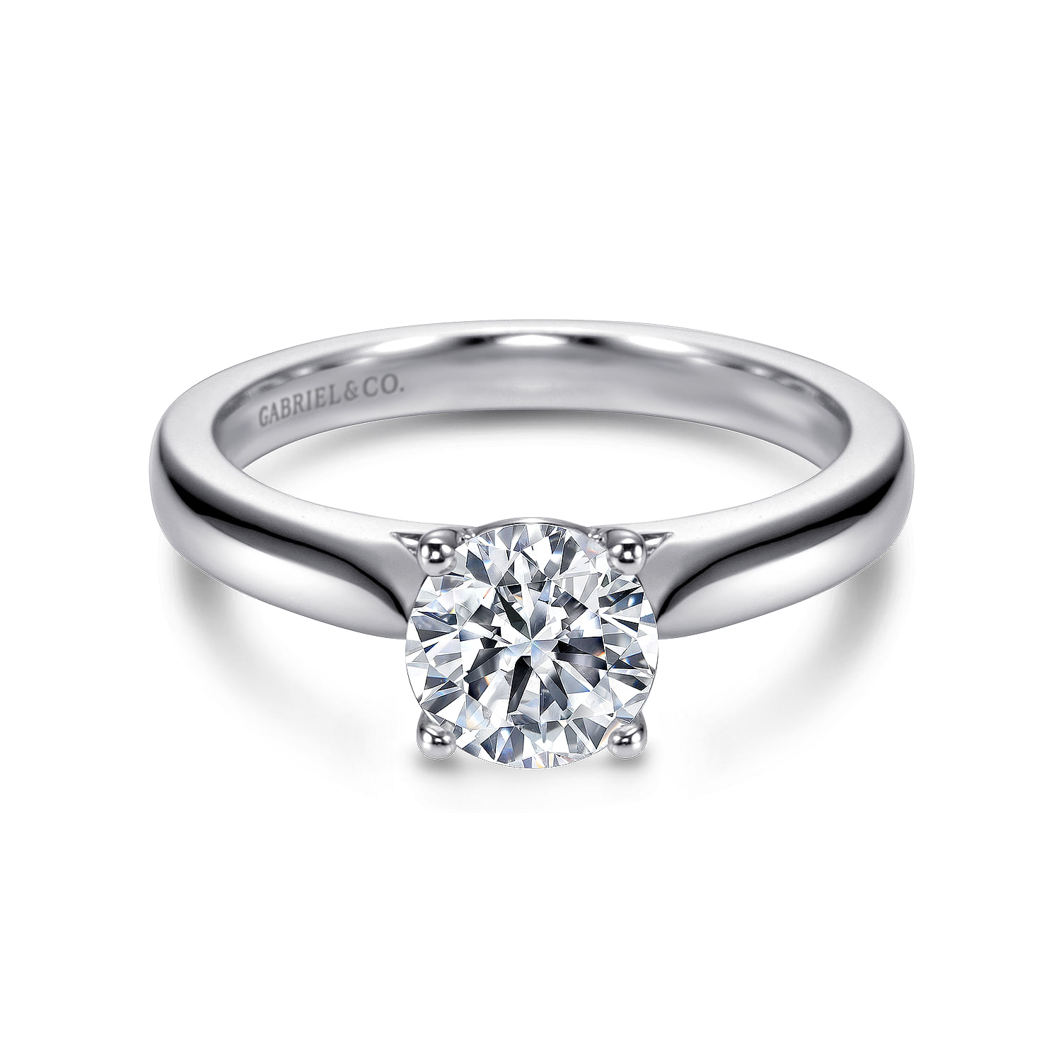 Honora - 14K White Gold Round Diamond Engagement Ring
