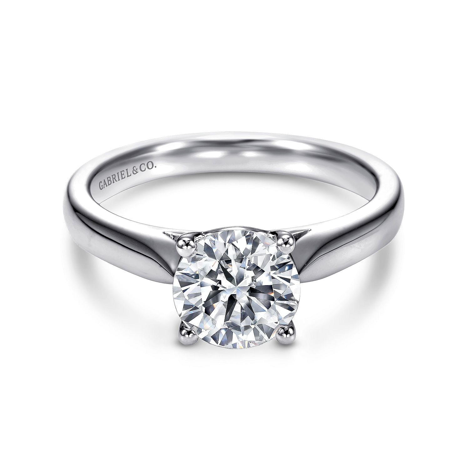 Honora - 14K White Gold Round Diamond Engagement Ring