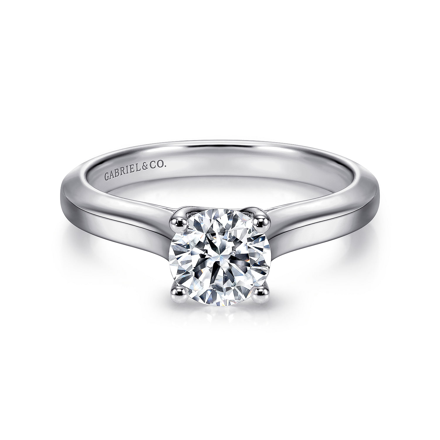 Hunter - Platinum Round Diamond Engagement Ring