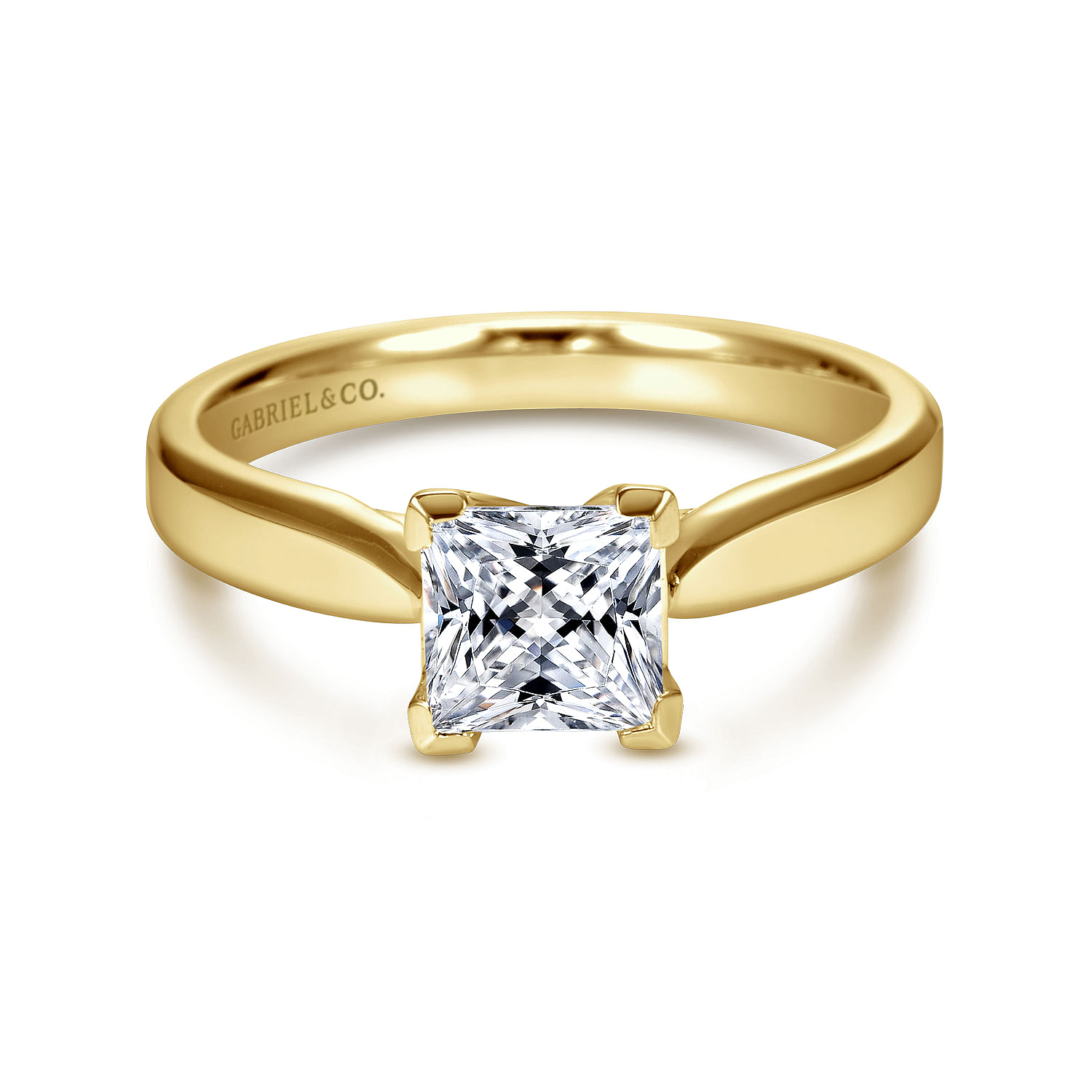 Jamie - 14K Yellow Gold Princess Cut Diamond Engagement Ring