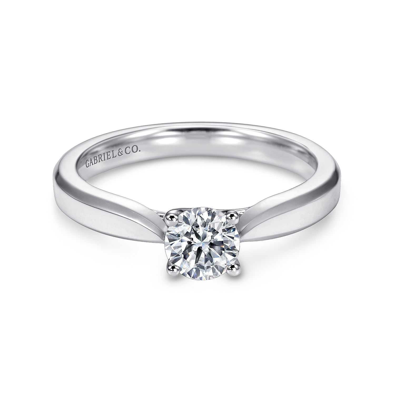 Jamie - Platinum Round Diamond Engagement Ring