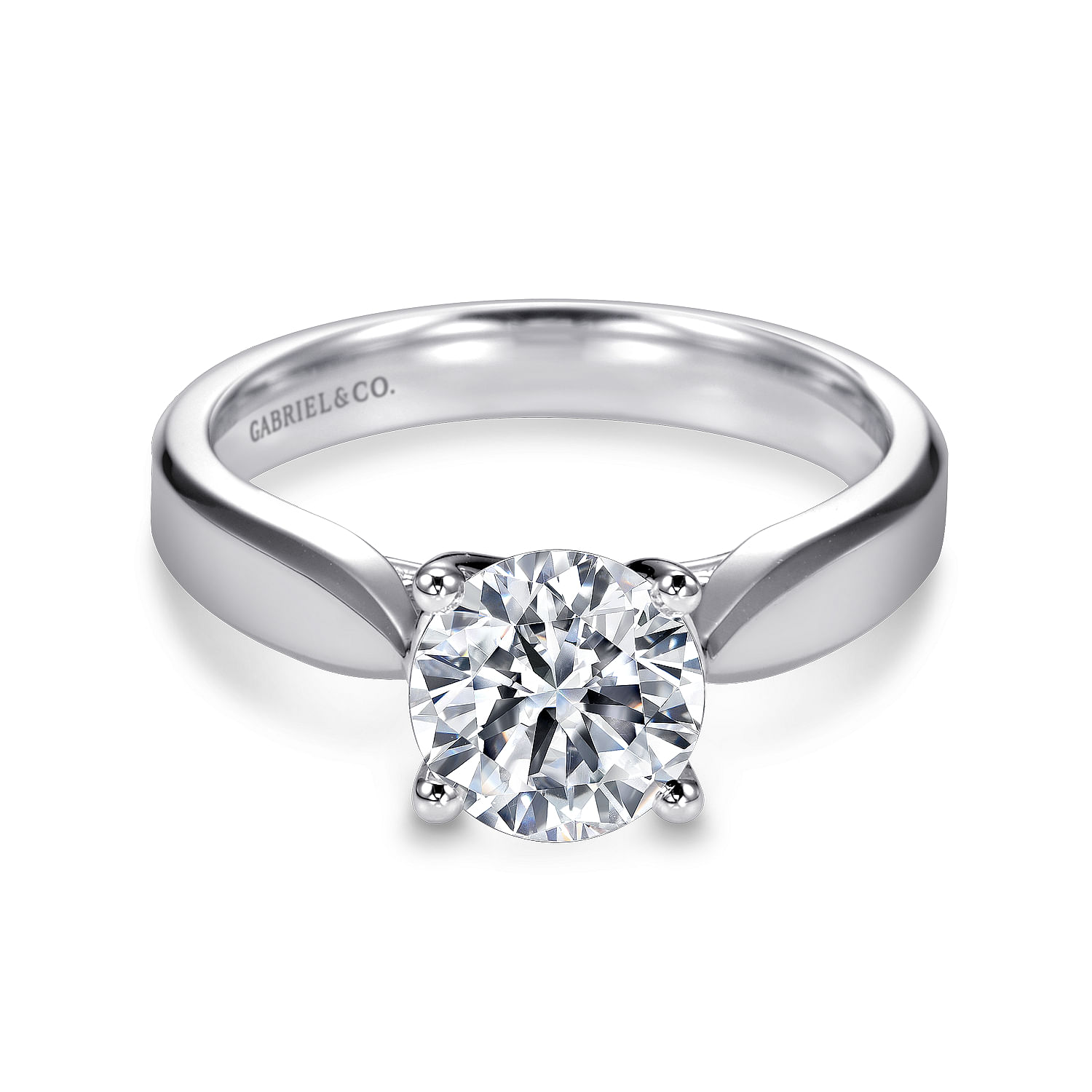 Jamie - Platinum Round Diamond Engagement Ring