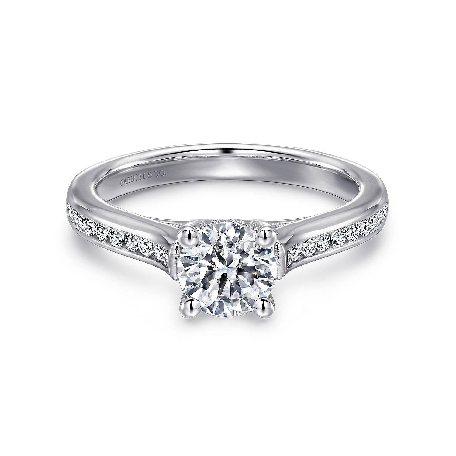 Jayden - Platinum Round Diamond Engagement Ring