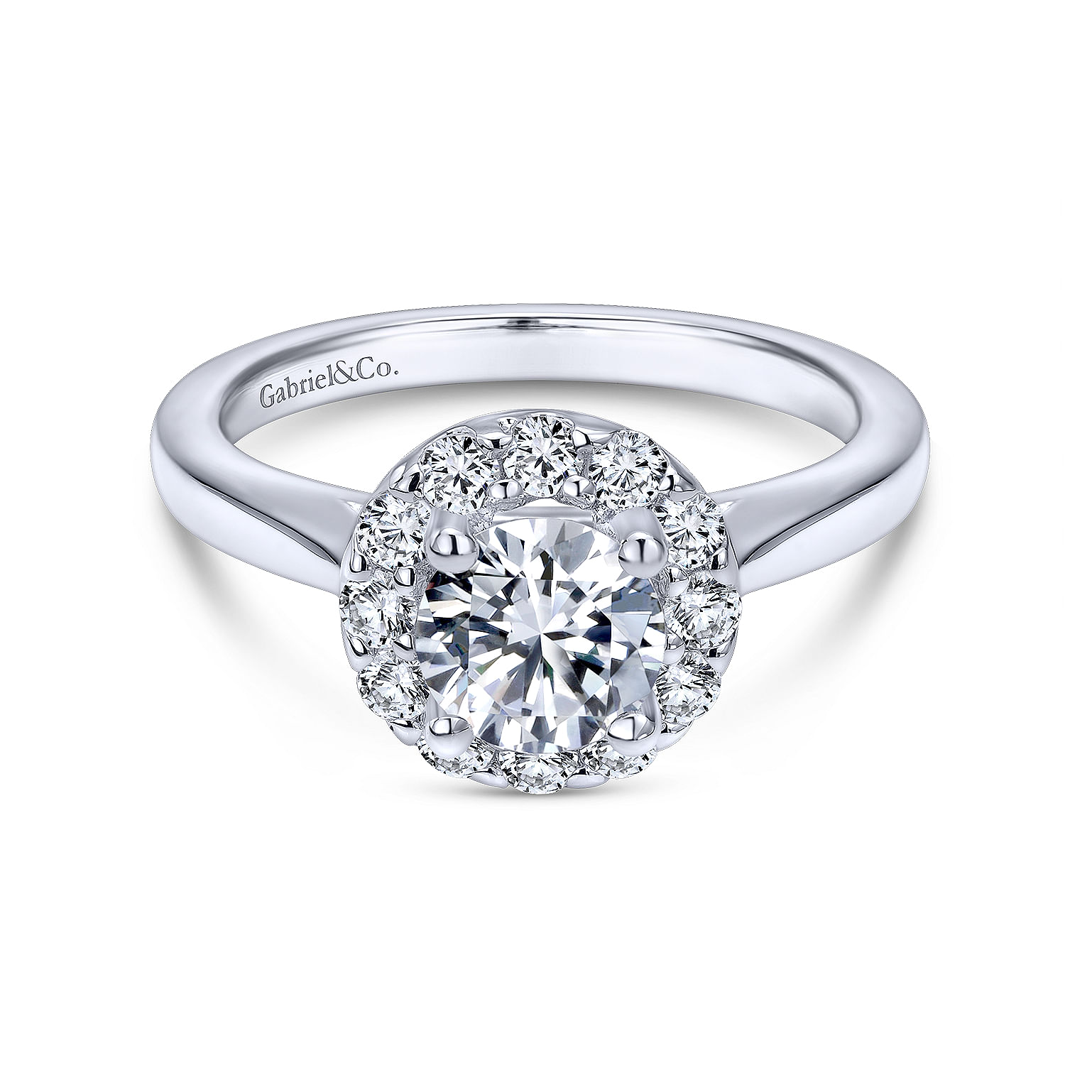 Lana - Platinum Round Halo Diamond Engagement Ring
