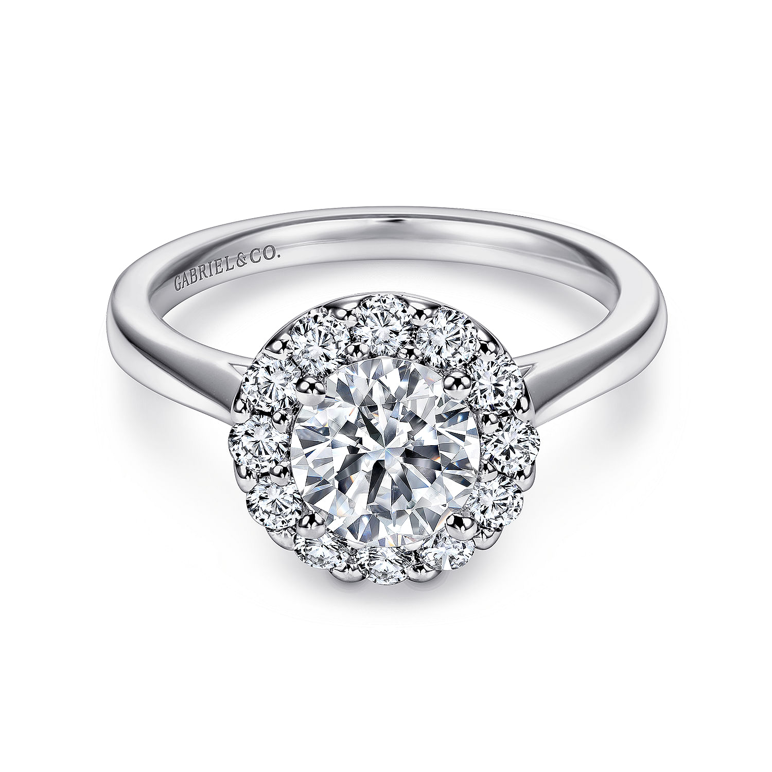 Lana - Platinum Round Halo Diamond Engagement Ring