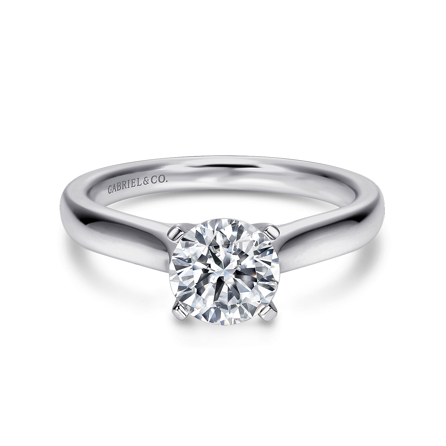 McKinley - 14K White Gold Round Diamond Engagement Ring