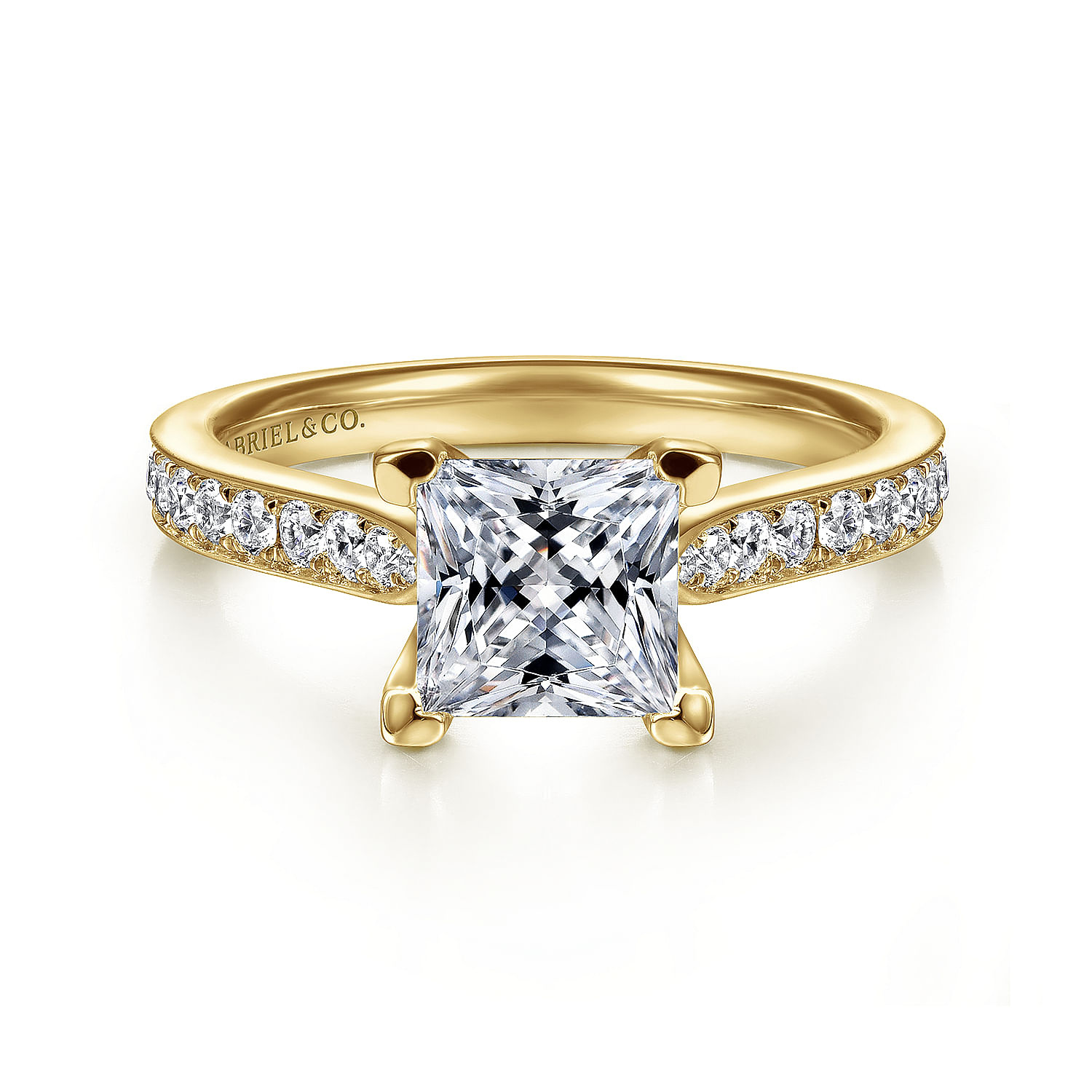 Merritt - 14K Yellow Gold Princess Cut Diamond Engagement Ring