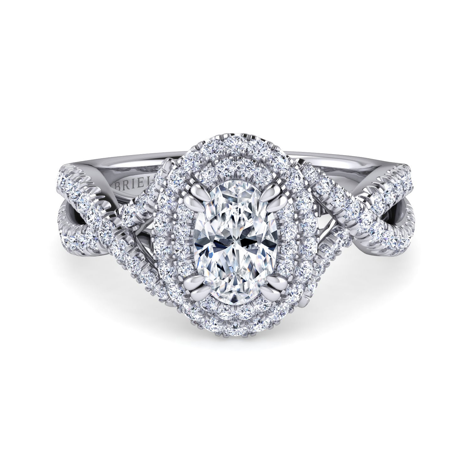 Pippa - 14K White Gold Oval Diamond Engagement Ring