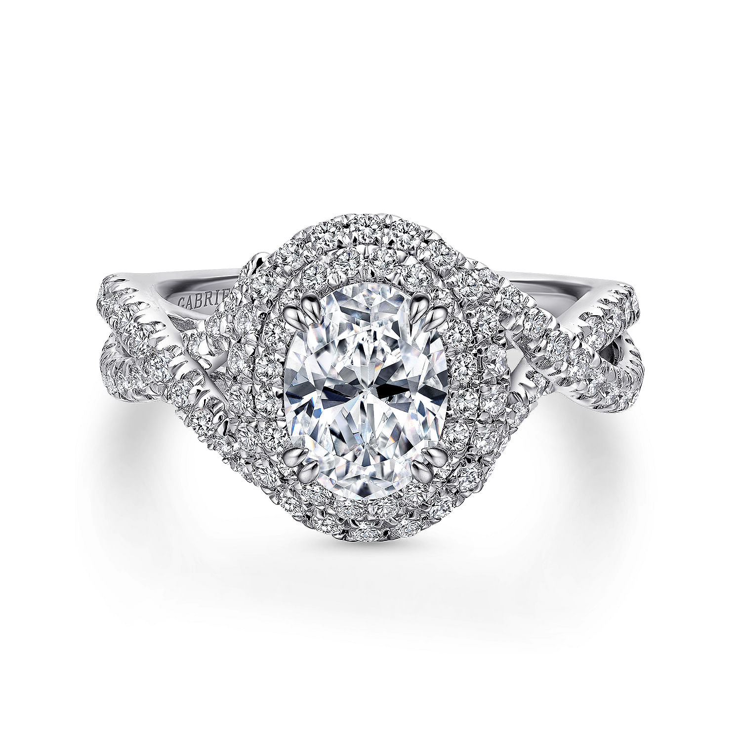 Pippa - 14K White Gold Oval Diamond Engagement Ring