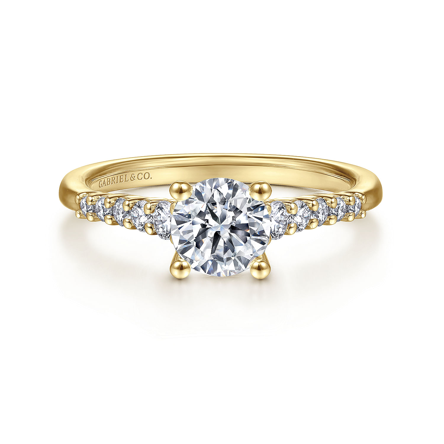Reed - 14K Yellow Gold Round Diamond Engagement Ring