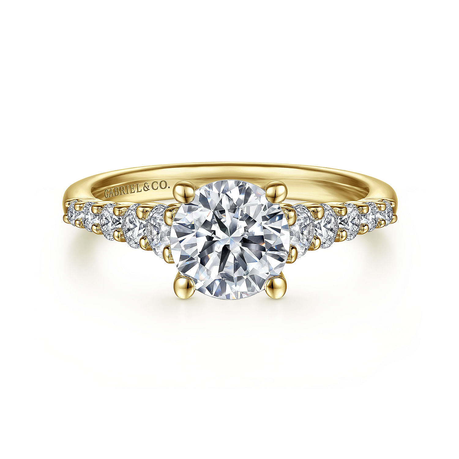 Reed - 14K Yellow Gold Round Diamond Engagement Ring