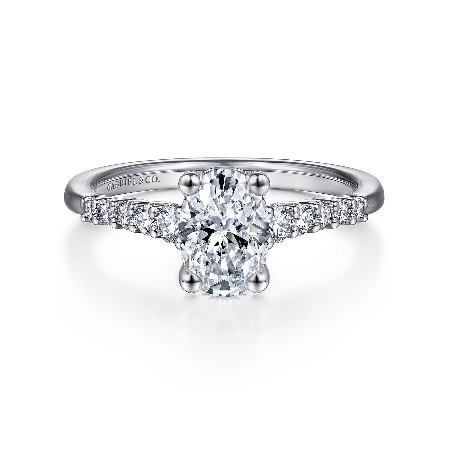 Reed - Platinum Oval Diamond Engagement Ring