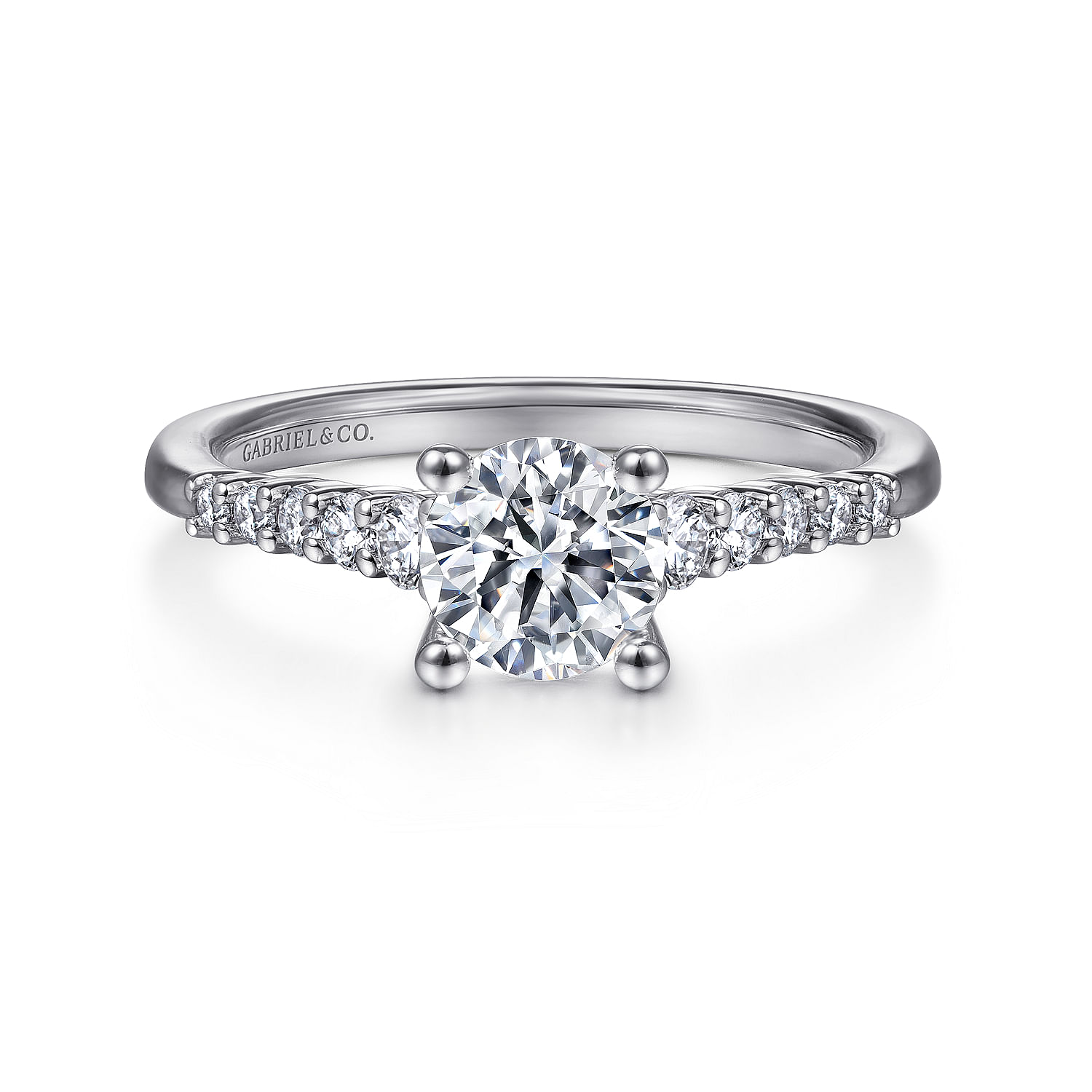 Reed - Platinum Round Diamond Engagement Ring