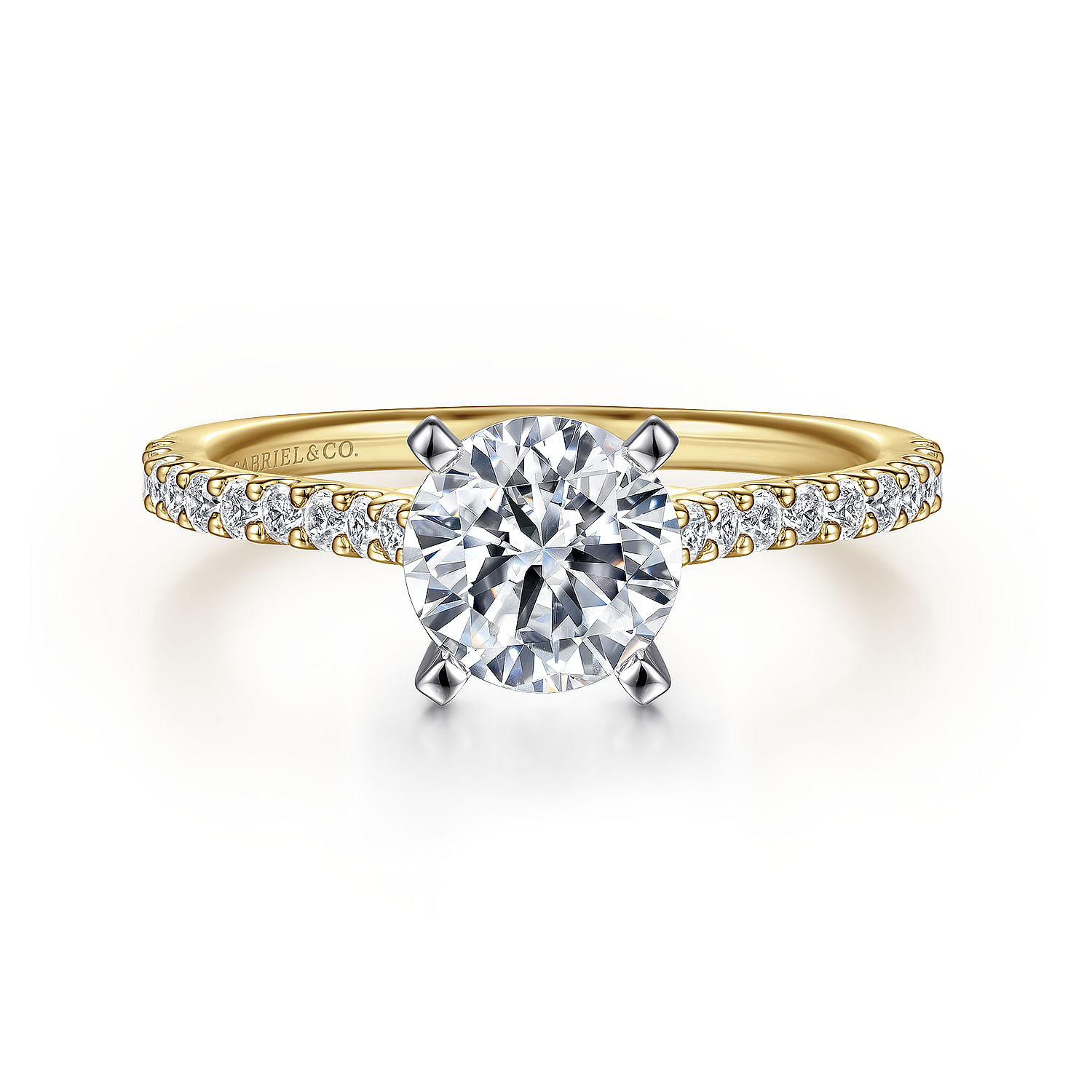 Shanna - 14K Yellow Gold Round Diamond Engagement Ring