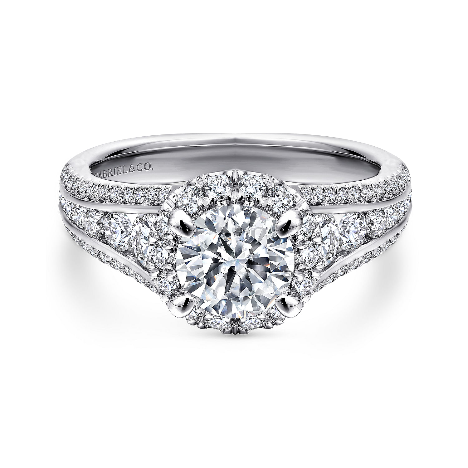 Sorrel - Platinum Round Halo Diamond Engagement Ring