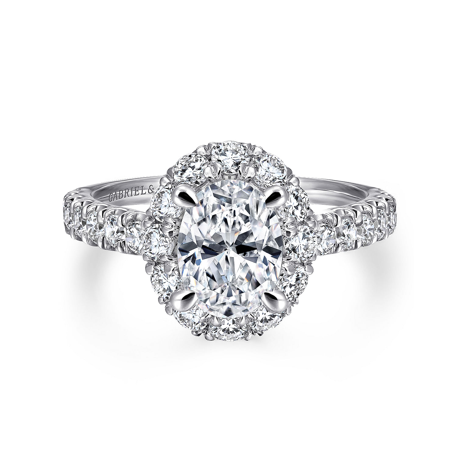 Sutton - Platinum Oval Halo Diamond Engagement Ring