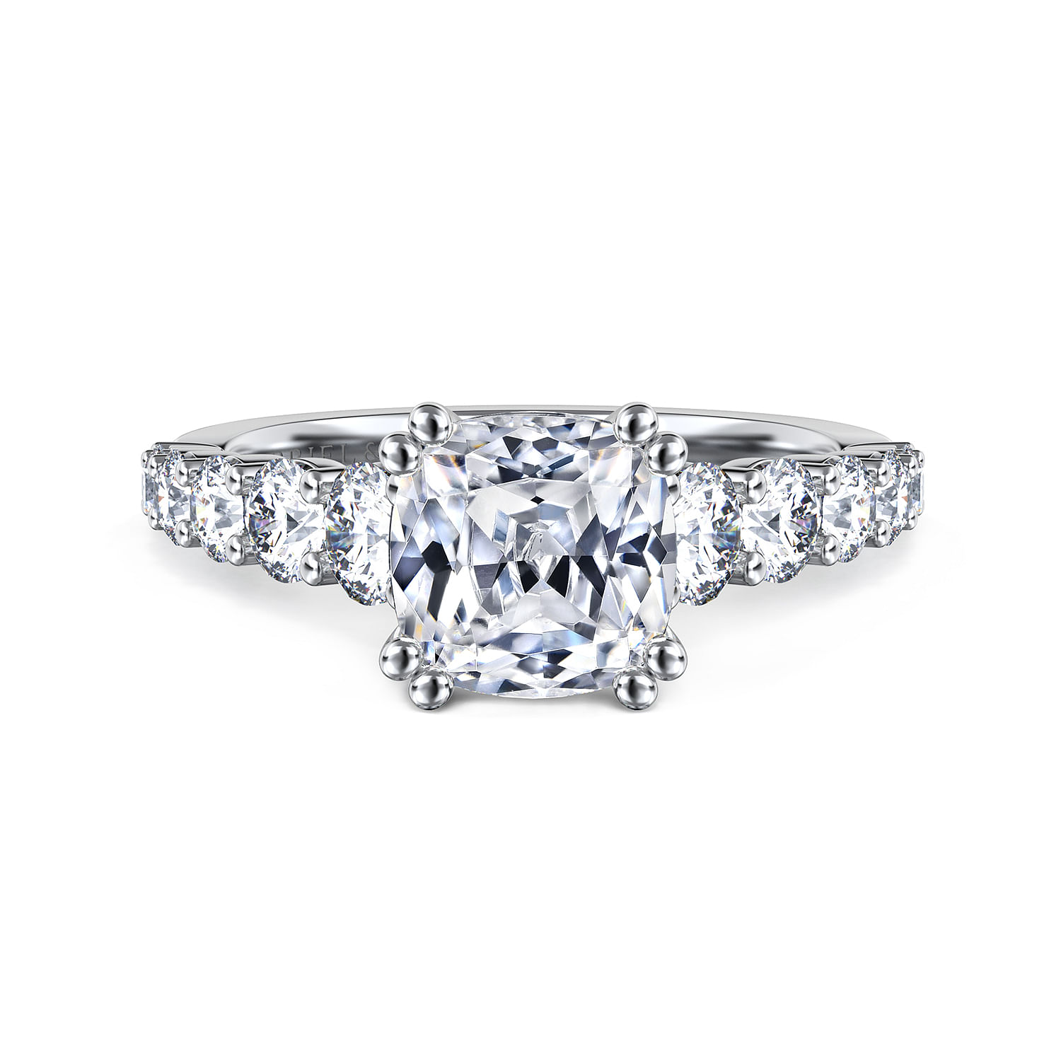 Taylor - 14K White Gold Cushion Cut Diamond Engagement Ring