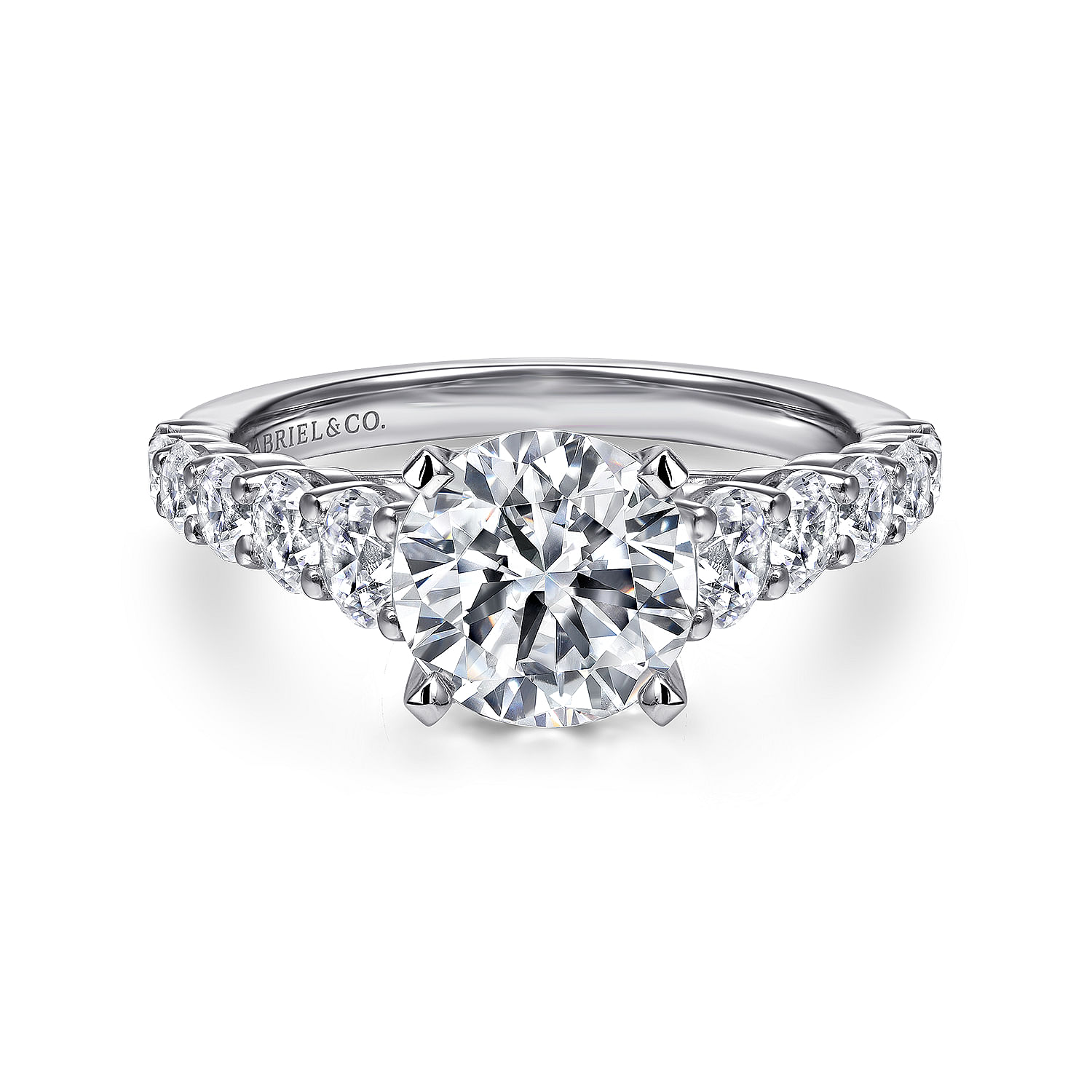 Taylor - 14K White Gold Round Diamond Engagement Ring