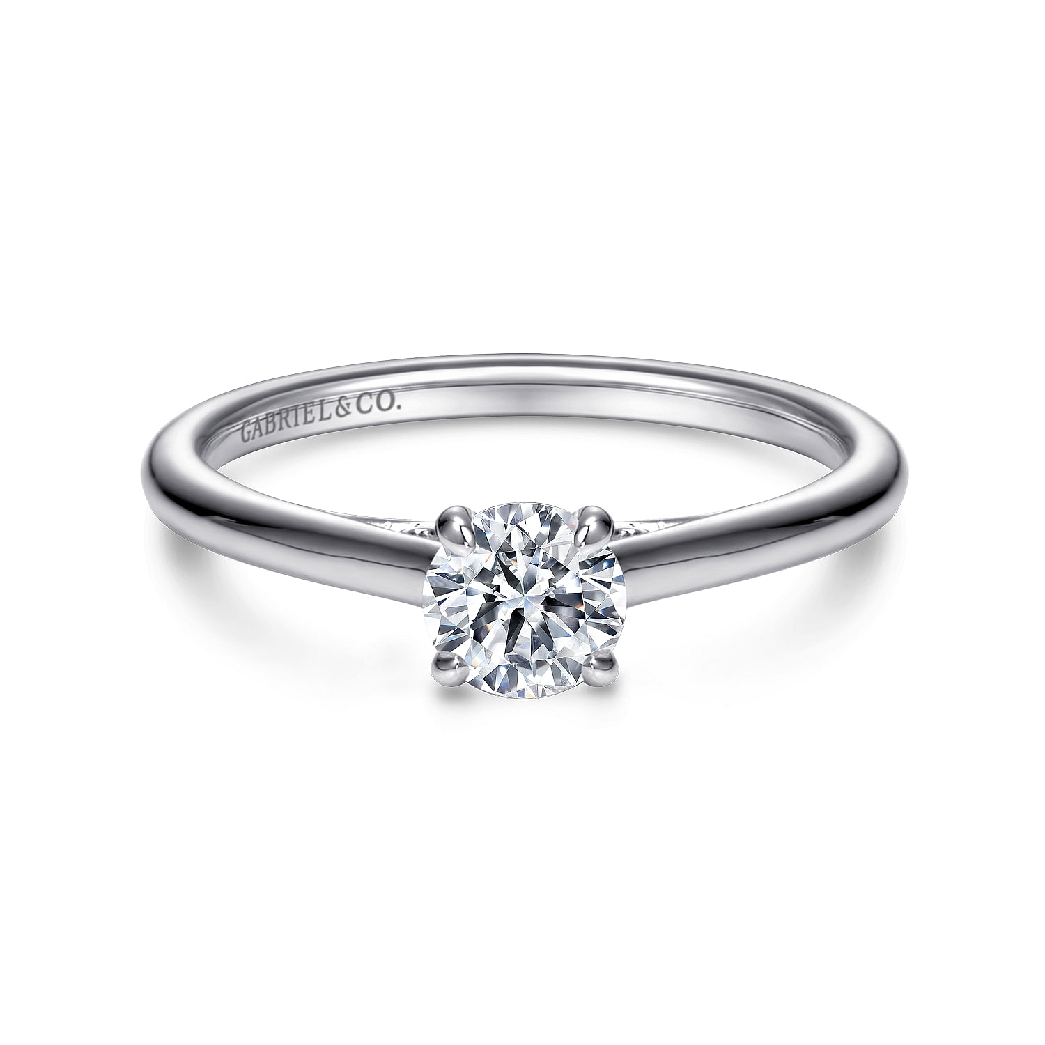 Valerie - 14K White Gold Round Diamond Engagement Ring