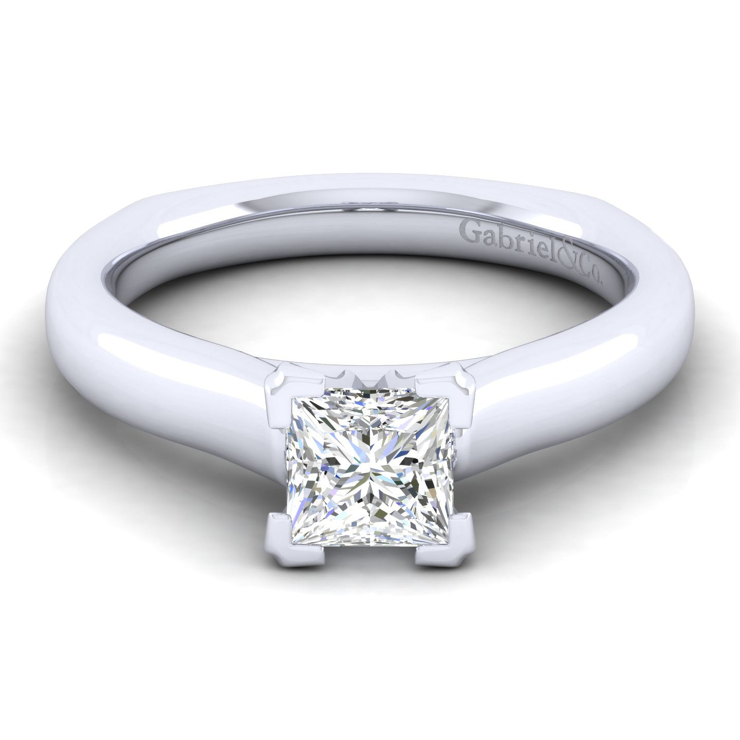 Winter - 14K White Gold Princess Cut Diamond Engagement Ring