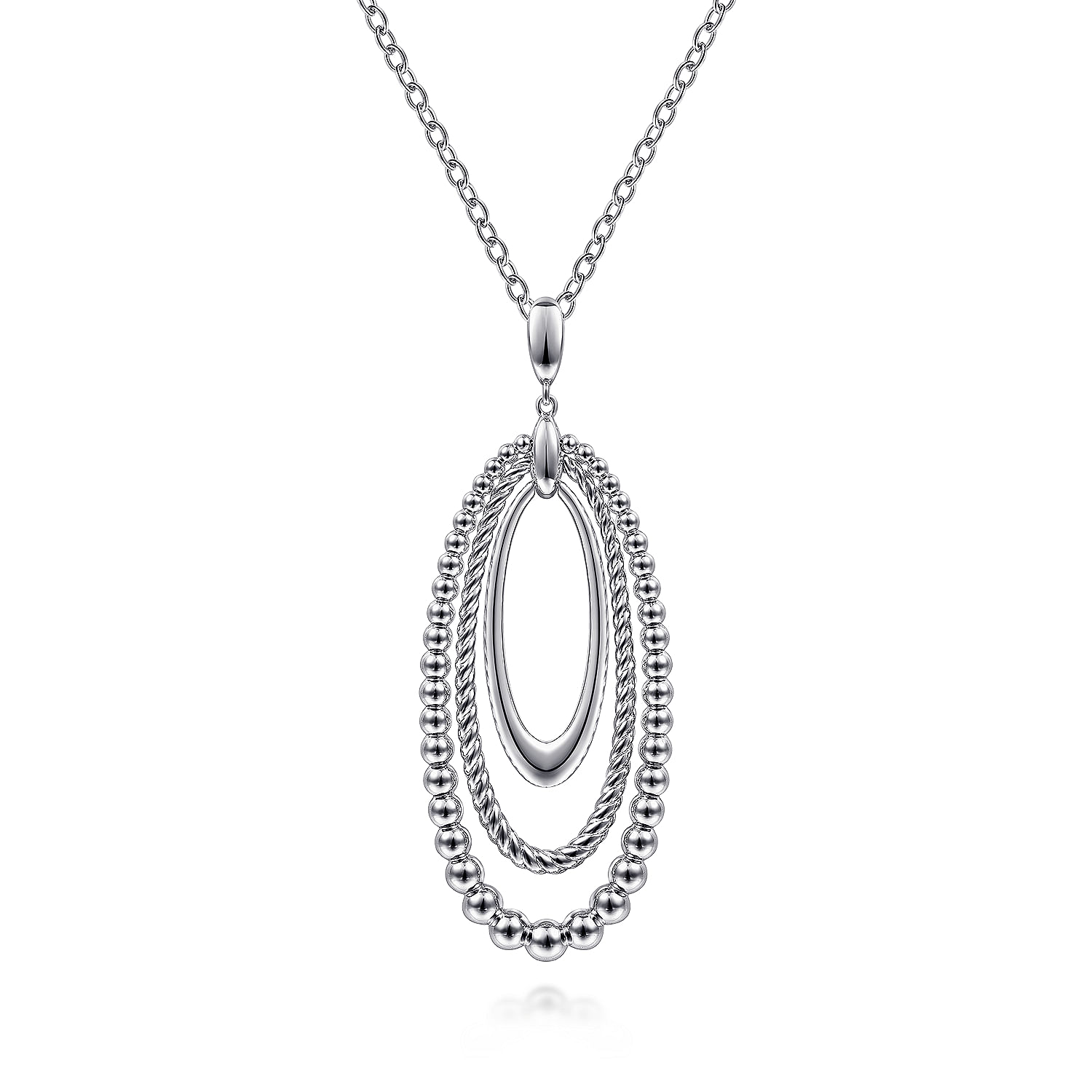24 inch 925 Sterling Silver Pendant Necklace