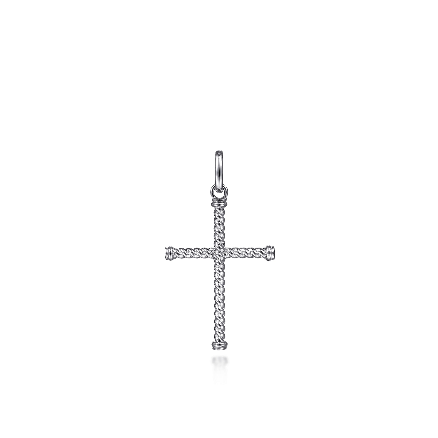 925 Sterling Silver Twisted Rope Cross Pendant