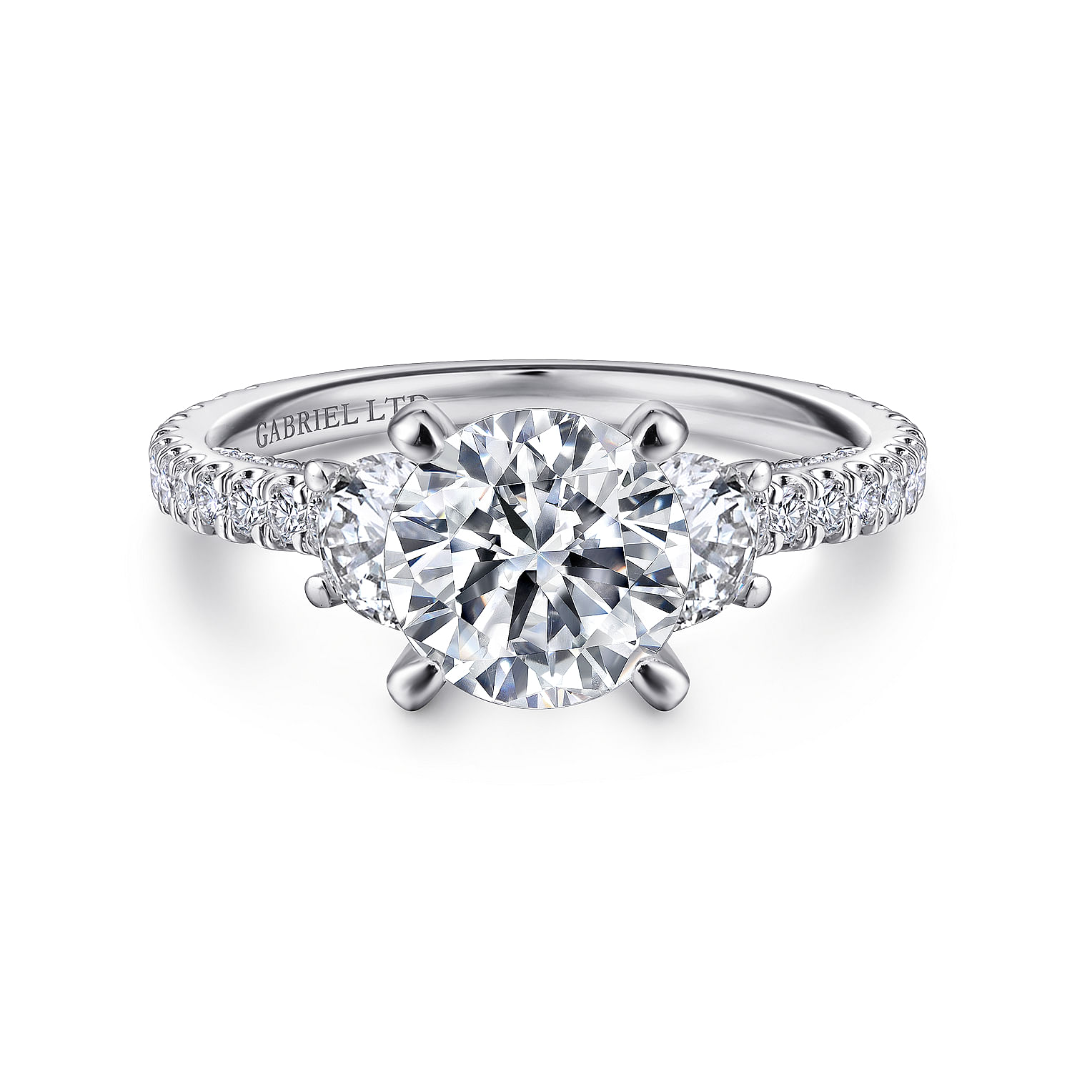 Three Stone Engagement Rings | 3 Stone Engagement Ring - Gabriel & Co