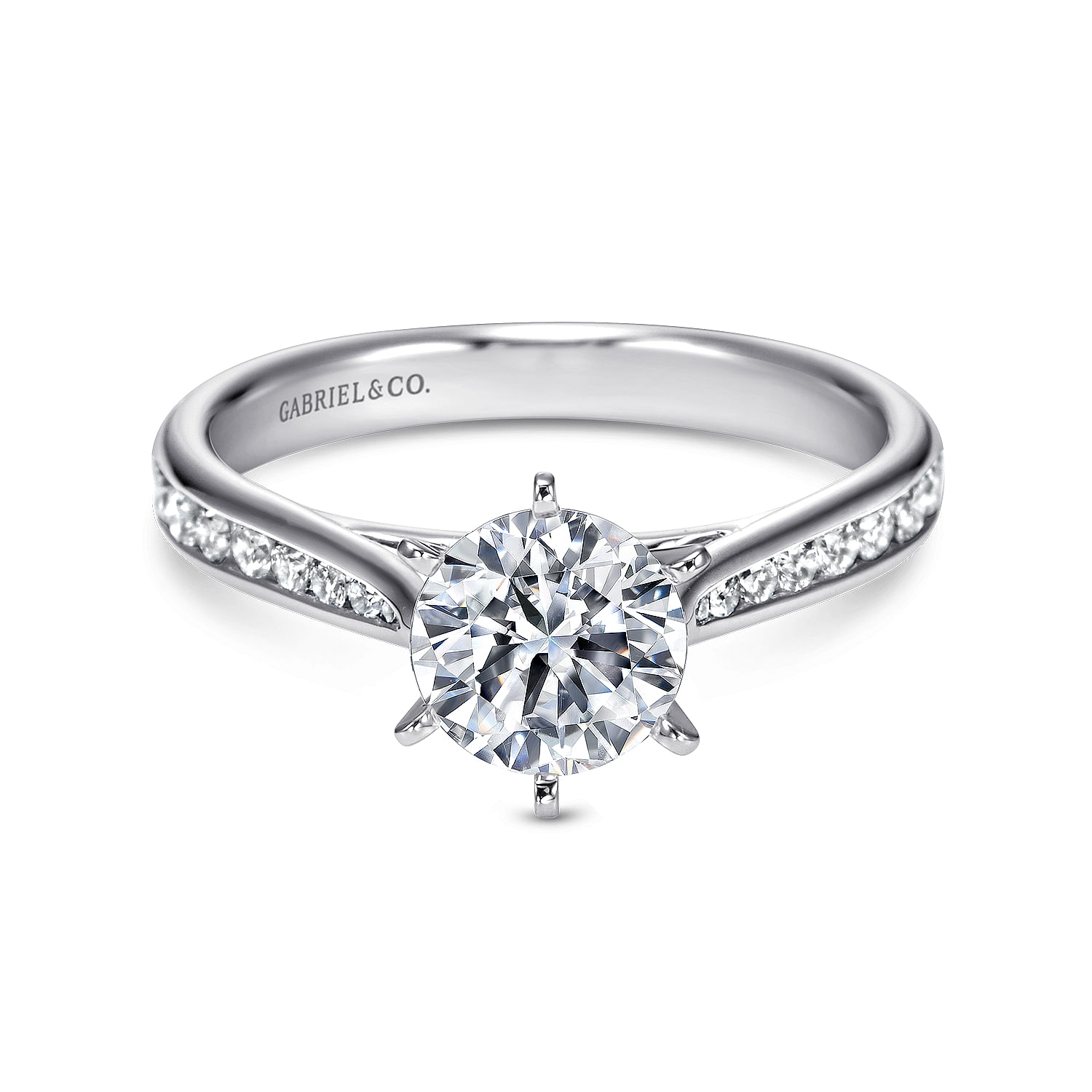 Danielle - Platinum Round Diamond Engagement Ring