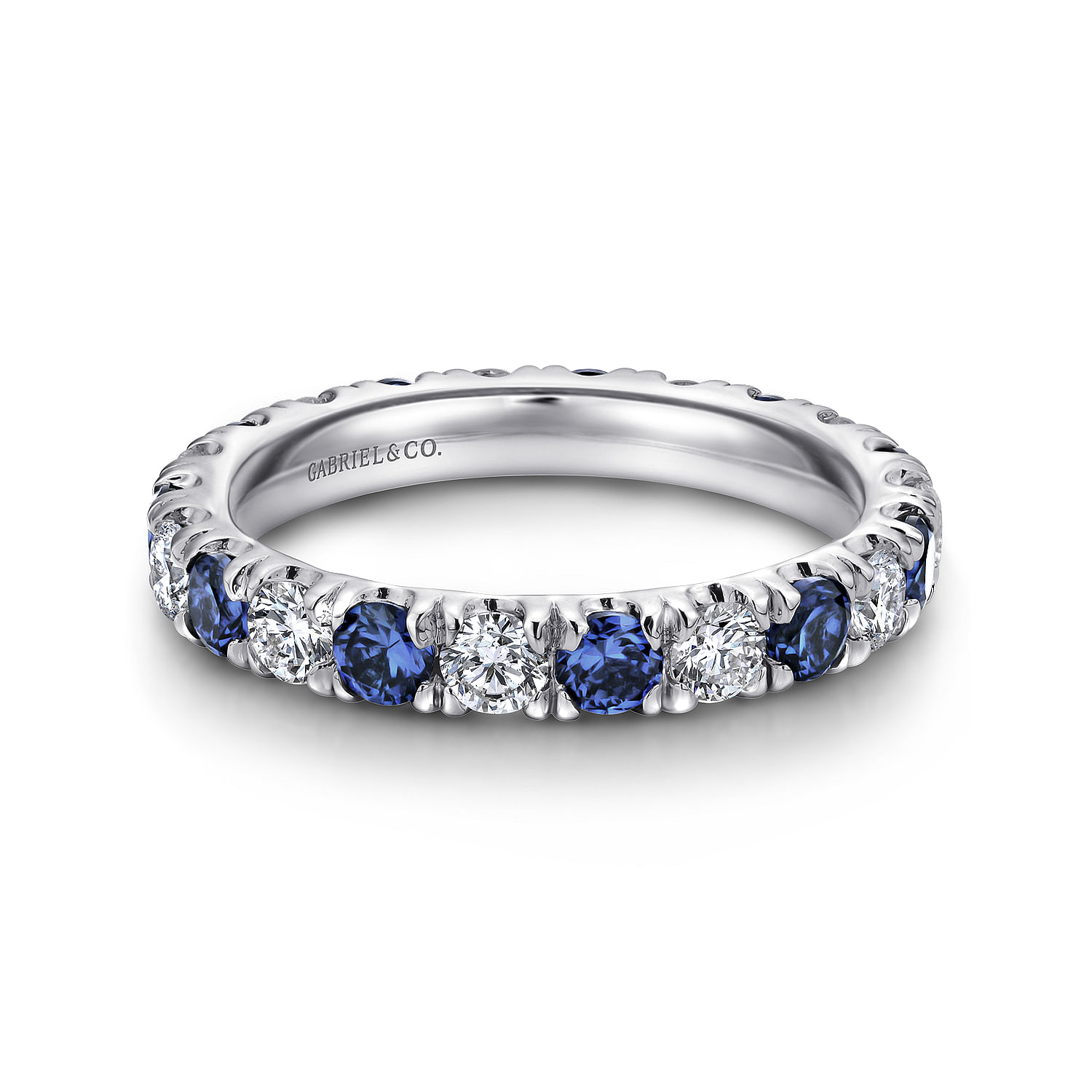 One Of The Best 5.25Ct Pear Diamond Anniversary Certified Band In 14K White Gold 