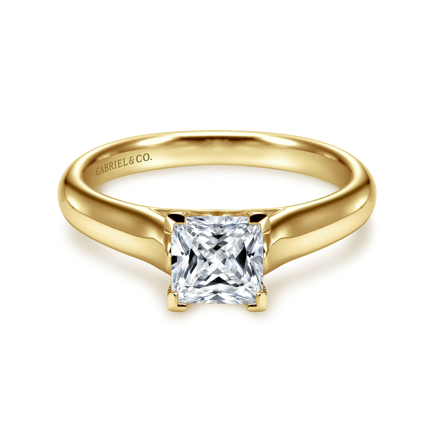 Helen - 14K Yellow Gold Princess Cut Diamond Engagement Ring