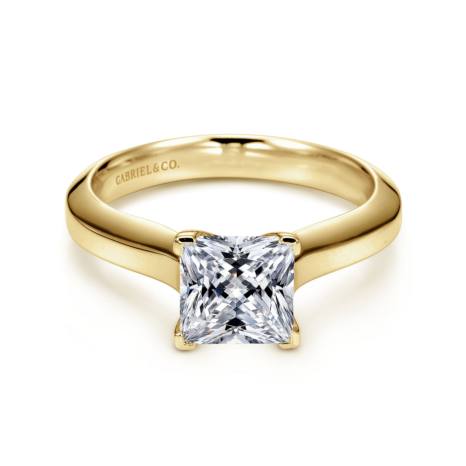 Hunter - 14K Yellow Gold Princess Cut Diamond Engagement Ring