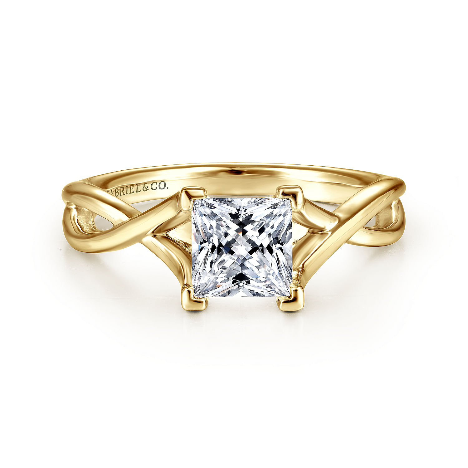 Kylo - 14K Yellow Gold Princess Cut Diamond Engagement Ring