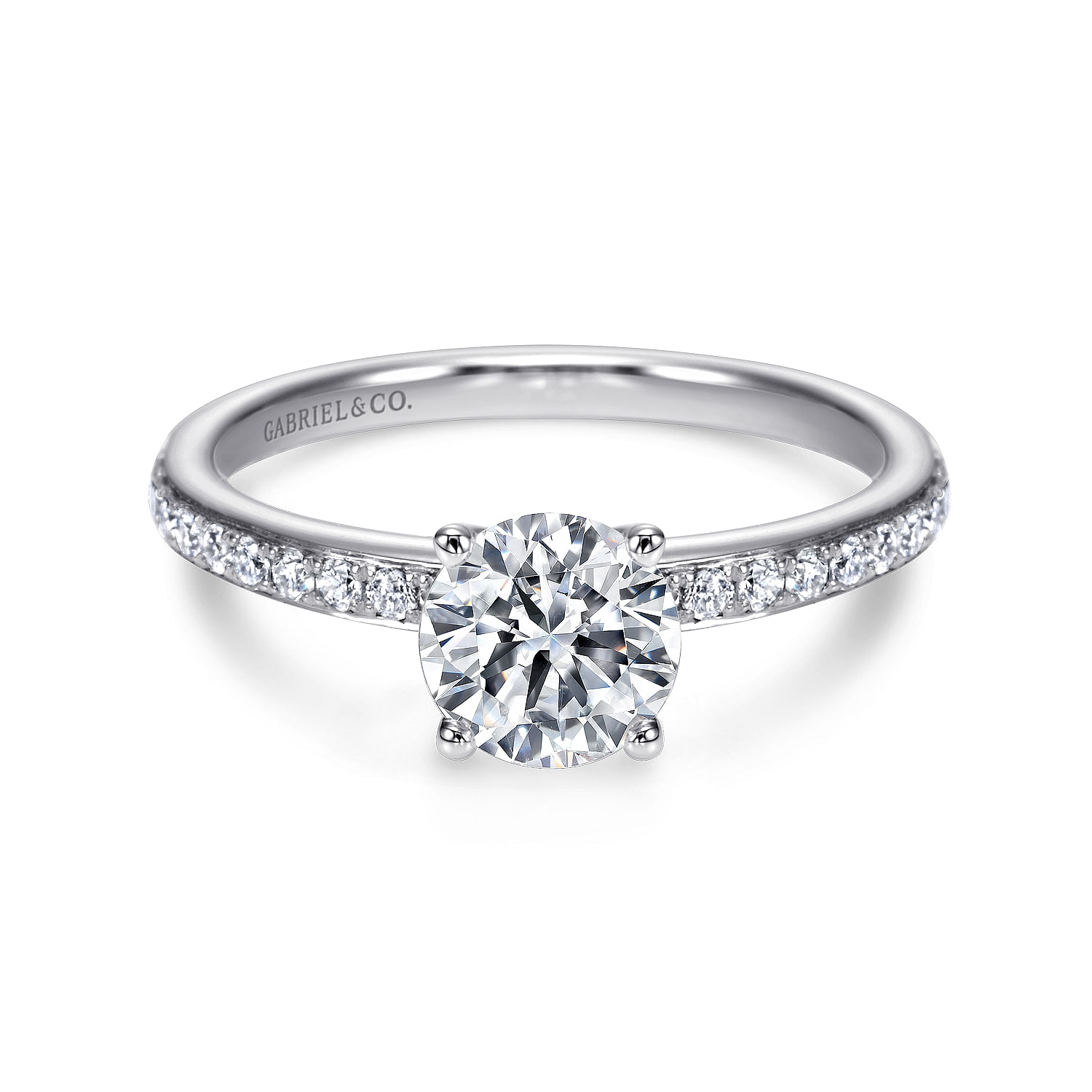 Megan - Platinum Round Diamond Engagement Ring