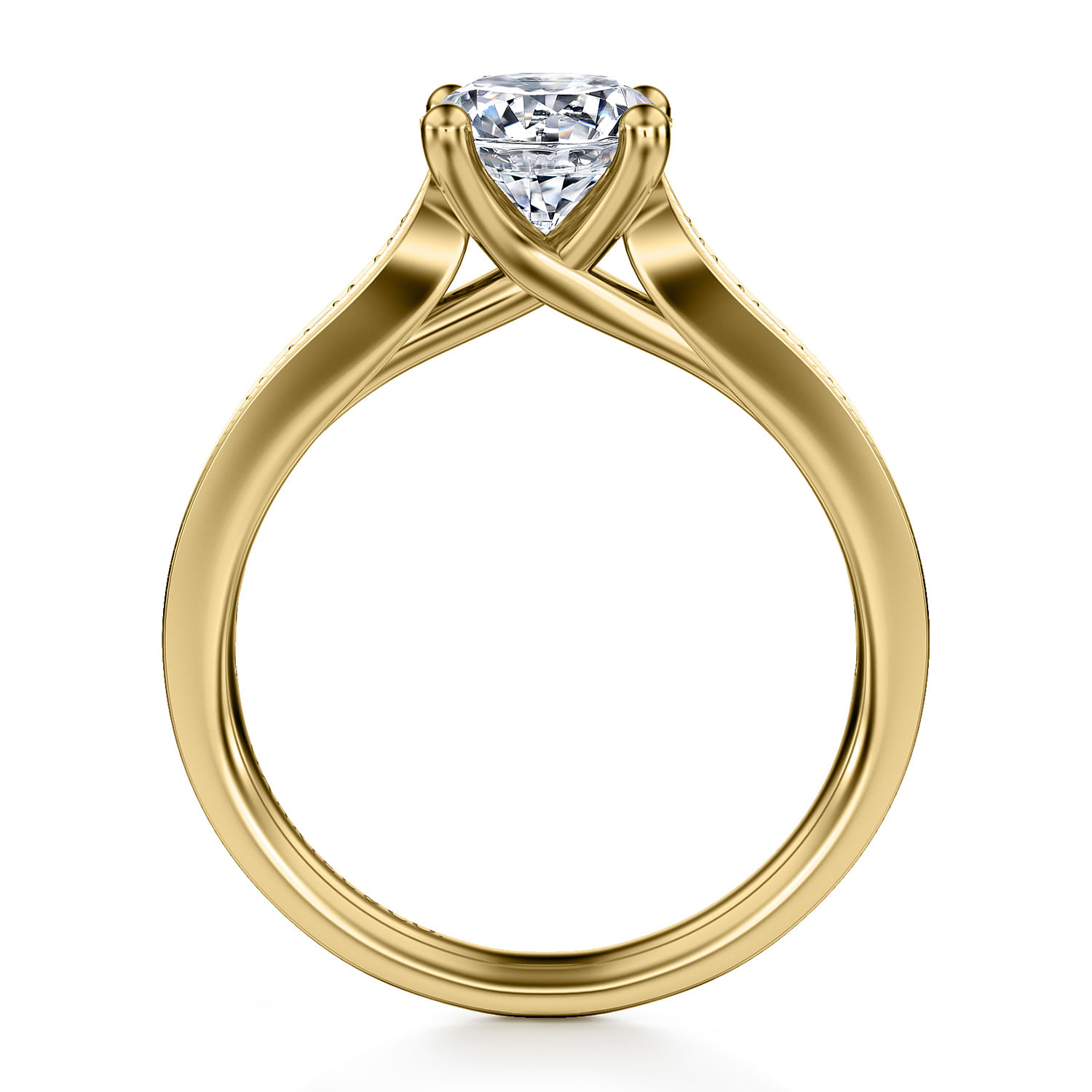 Merritt - 14K Yellow Gold Round Diamond Engagement Ring