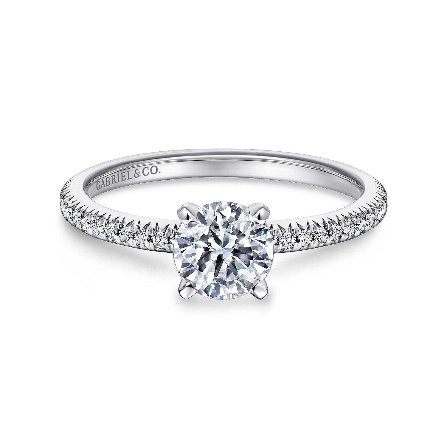 Oyin - Platinum Round Diamond Engagement Ring