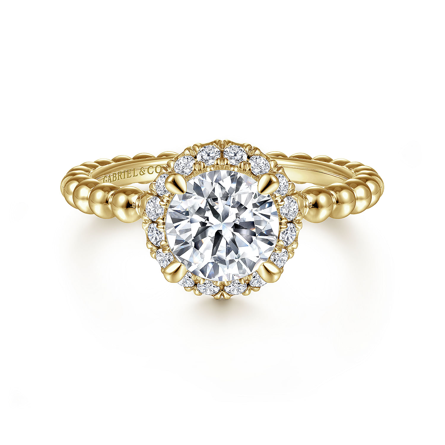 Pamina - 14K Yellow Gold Diamond Engagement Ring