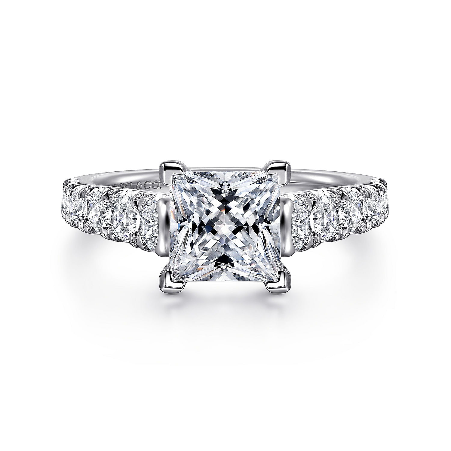 Piper - 14K White Gold Princess Cut Diamond Engagement Ring