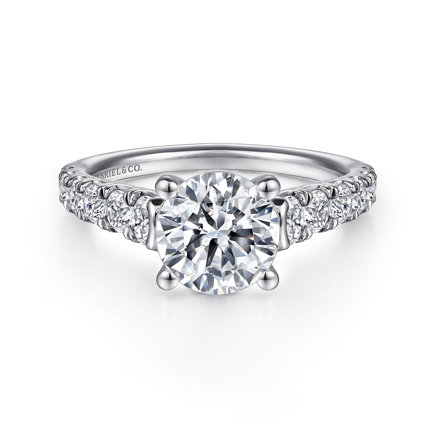 Piper - 14K White Gold Round Diamond Engagement Ring