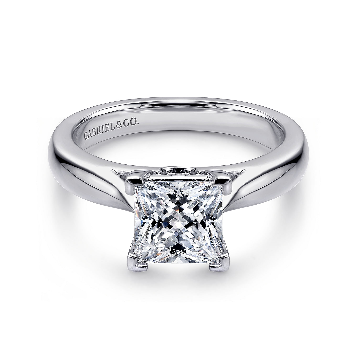 Polly - Platinum Princess Cut Diamond Engagement Ring